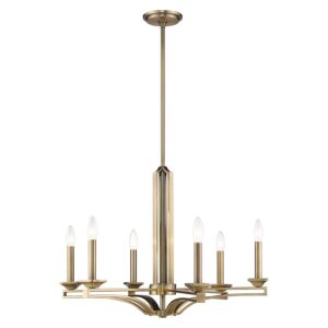 Trumbull 6-Light Chandelier in Antique Brass