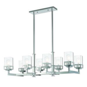 Harding 8-Light Linear Chandelier in Polished Chrome