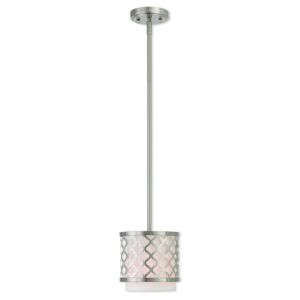 Arabesque 1-Light Mini Pendant in Brushed Nickel