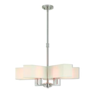 Rubix 5-Light Chandelier in Brushed Nickel