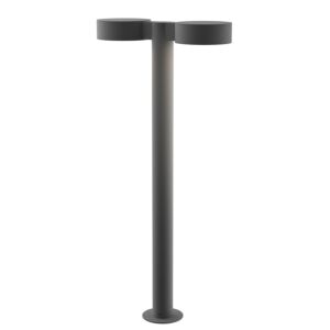 REALS 2-Light LED Bollard in Textured Gray