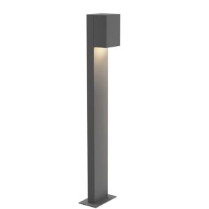 Box 1-Light LED Bollard in Textured Gray