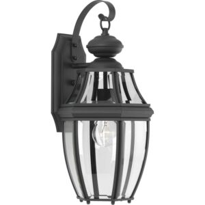 New Haven 1-Light Wall Lantern in Black