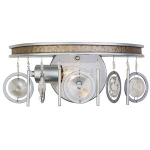 Charmed  Bathroom Bathroom Vanity Light in Silver  Champagne Mist by Varaluz