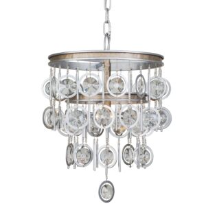 Charmed  Chandelier in Silver  Champagne Mist by Varaluz