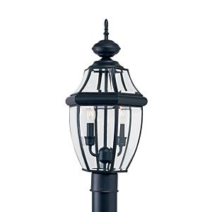 Generation Lighting Lancaster 2-Light 22 Outdoor Post Light in Black