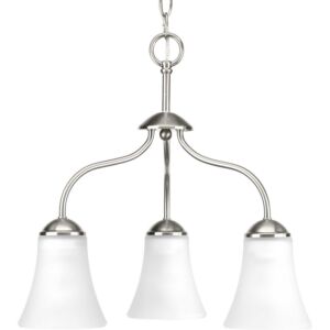 Classic 3-Light Chandelier in Brushed Nickel