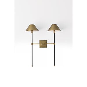 Havana Two Light Wall Sconce in Antique Brass by Arteriors