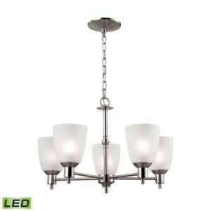 Jackson 5-Light LED Chandelier in Brushed Nickel