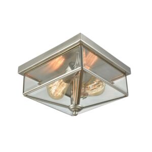 Lankford 2-Light Flush Mount in Brushed Nickel