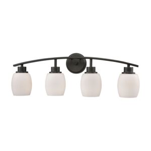 Casual Mission 4-Light Bathroom Vanity Light in Oil Rubbed Bronze