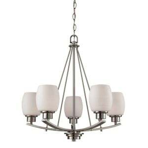 Casual Mission  Chandelier in Brushed Nickel by ELK Home