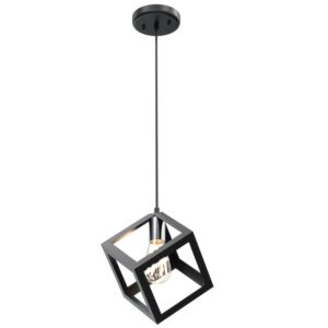 Polygon 1-Light Pendant in Chrome and Graphite