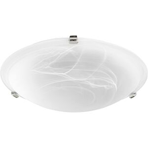 3000 Ceiling Mounts 3-Light Ceiling Mount in Polished Nickel w with Faux Alabaster