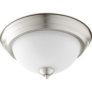 3063 Ceiling Mounts 2-Light Ceiling Mount in Satin Nickel w with Satin Opal