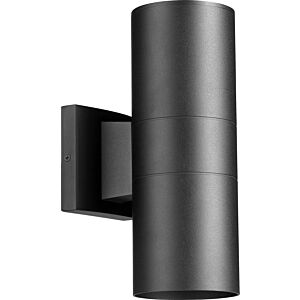 Cylinder 2-Light Wall Mount in Textured Black