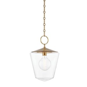  Greene Pendant Light in Aged Brass