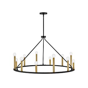 Lazlo 12-Light LED Chandelier in Black