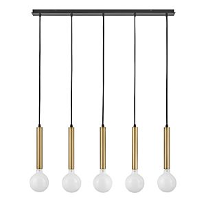 Bobbie 5-Light Chandelier in Lacquered Brass