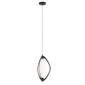 Kivik 1-Light LED Pendant in Matte Black