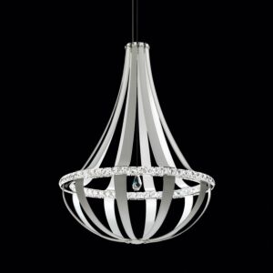 Crystal Empire LED LED Pendant in White Pass by Schonbek