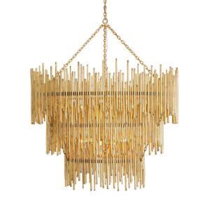 Prescott 12 Light Chandelier in Gold Leaf by Arteriors