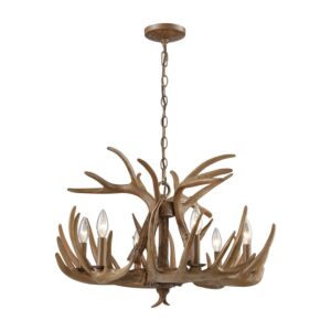 Elk 6-Light Chandelier in Wood Tone