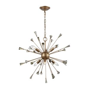 Sprigny 6-Light Chandelier in Matte Gold