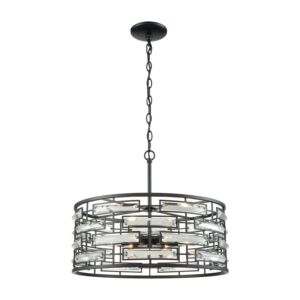 Lineo 6-Light Chandelier in Matte Black