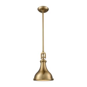 Rutherford 1-Light Mini Pendant in Satin Brass