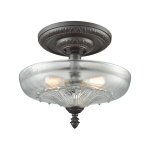 Restoration 3-Light Semi-Flush Mount in Oil Rubbed Bronze