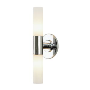 Double Cylinder 2-Light Bathroom Vanity Light in Chrome