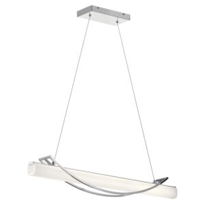 Rowan 1-Light LED Linear Pendant in Chrome