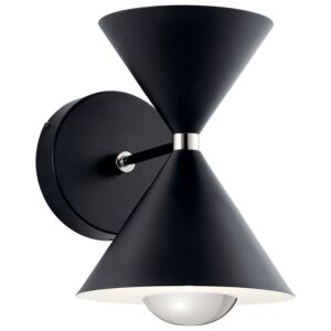 Kordan 2-Light LED Wall Sconce in Matte Black