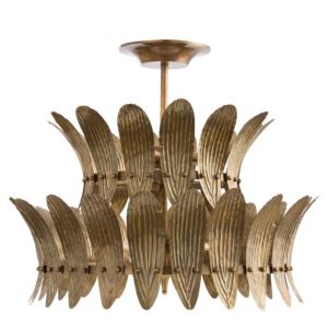 Arteriors Analise 26 Inch 8 Light Chandelier in Vintage Brass