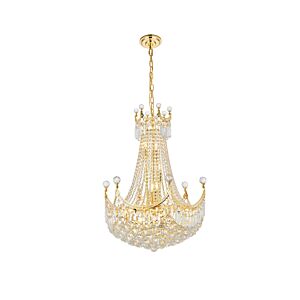 Corona 15-Light Chandelier in Gold