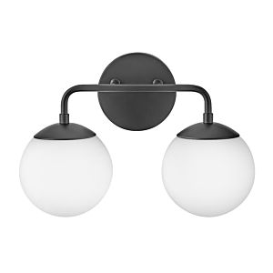 Juniper 2-Light Bathroom Vanity Light in Black