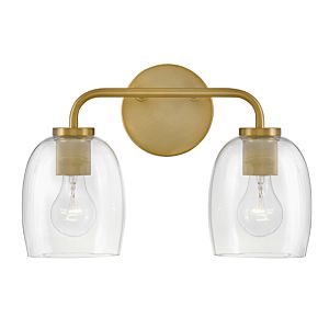 Lark Percy 2 Light Bathroom Vanity Light in Lacquered Brass