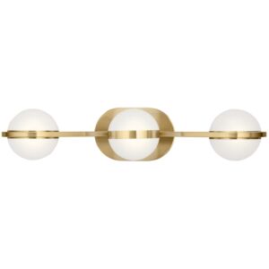 Brettin 3-Light LED Bathroom Vanity Light in Champagne Gold