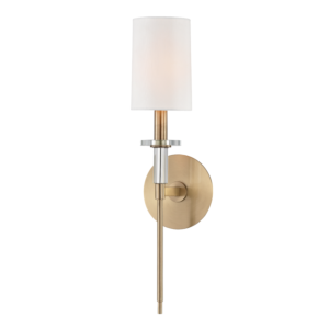 Amherst One Light Wall Sconce in Aged Brass by Hudson Valley