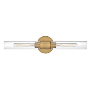 Shea 2-Light Bathroom Vanity Light in Lacquered Brass