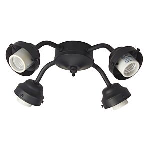 Craftmade 4 Light Medium Base Fitter in Flat Black