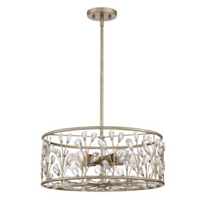 Meadow Lane Five Light Pendant in Vintage Gold by Quoizel