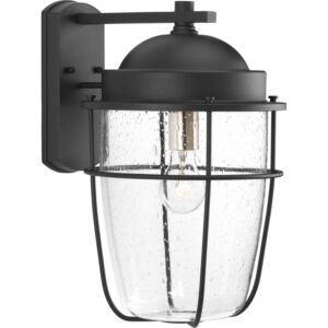 Holcombe 1-Light Wall Lantern in Black