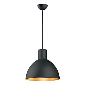 Cora One Light Pendant in Black   Gold by Maxim