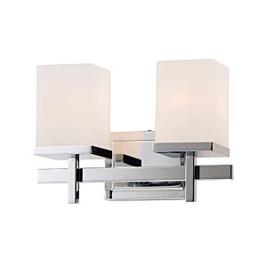 Tetra Two Light Bath Vanity in Polished Chrome by Maxim