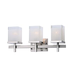 Tetra Three Light Bath Vanity in Satin Nickel by Maxim