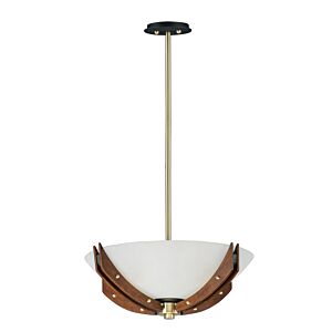 Merge Four Light Semi Flush Mount Pendant in Bronze   Antique Pecan by Maxim