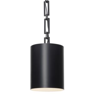 Alston One Light Mini Chandelier in Matte Black   White by Crystorama