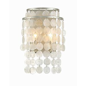 Brielle 2-Light Wall Sconce in Antique Silver